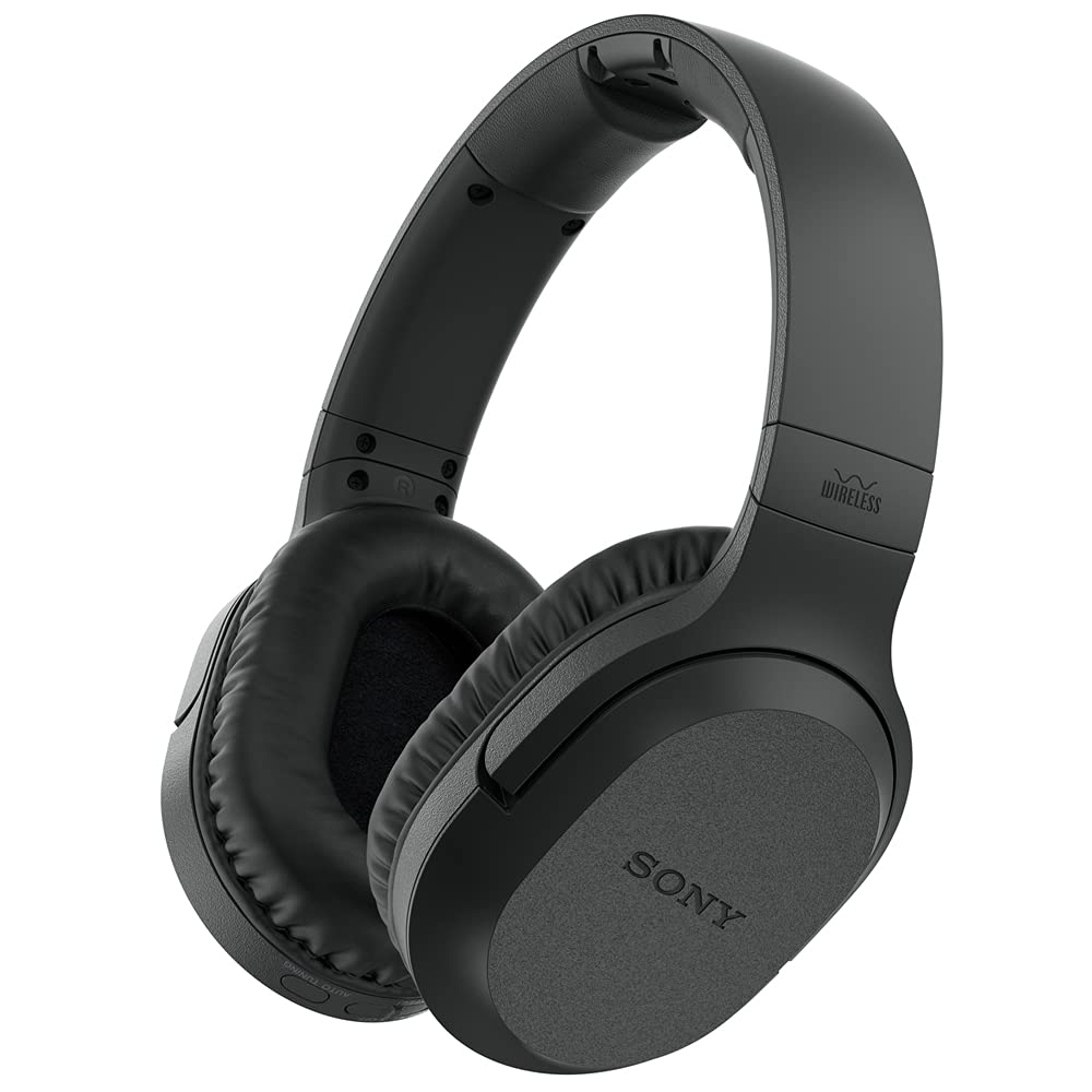 Sony WH-RF400 Wireless Home Theater Headphones Black Bundle with Tech Smart USA Audio Entertainment Essentials Bundle and 1 YR CPS Enhanced…