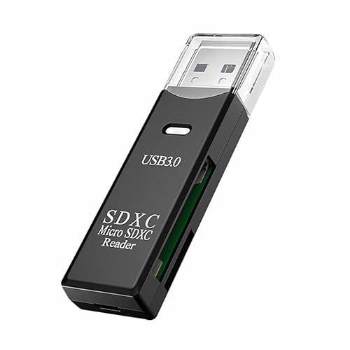 USB 3.0 2 in 1 HighSpeed Memory Card Reader Adapter for Micro SD SDXC TF T-Flash,for PC, Micro SD Card to USB Adapter for Camera Memory Card Reader