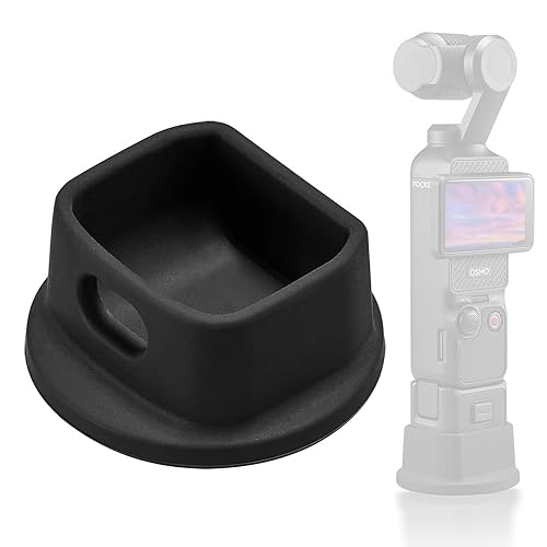 Black Silicone Non-Slip Desktop Mount Compatible for DJI Osmo Pocket 3, Silicone Base Gimbal Adapter Stabilizer with a Portable Charging Opening