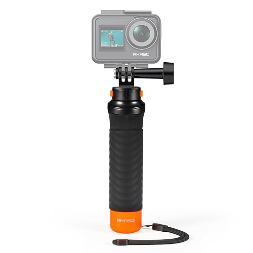 AKASO Waterproof Floating Hand Grip Action Camera Accessories for Gopro Hero 13/12/11/10/ 9/Max/DJI Osmo Action EK7000/Brave 4/Brave 7 LE/Brave 7