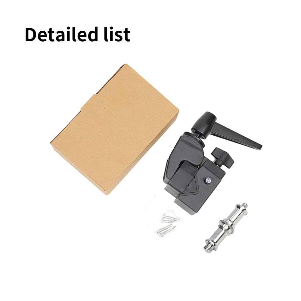 AFEFT Super Clamp 5/8" Stud Mount - 33lb Heavy Duty Clamp for Photography Studio Lighting, Fits Round Pipe & Flat Surface