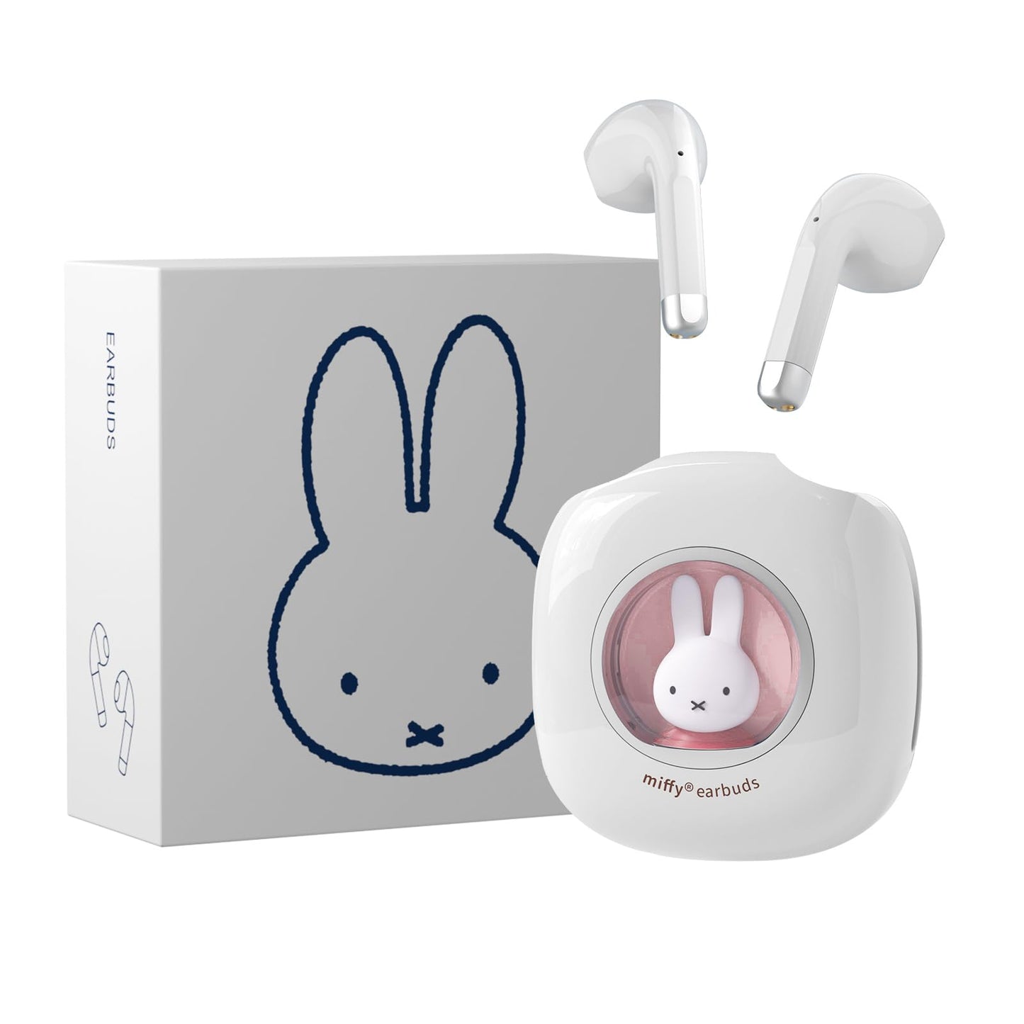 Miffy Bluetooth Wireless Earbuds Headset (Pink),IPX5 Waterproof Ear Buds Headphones