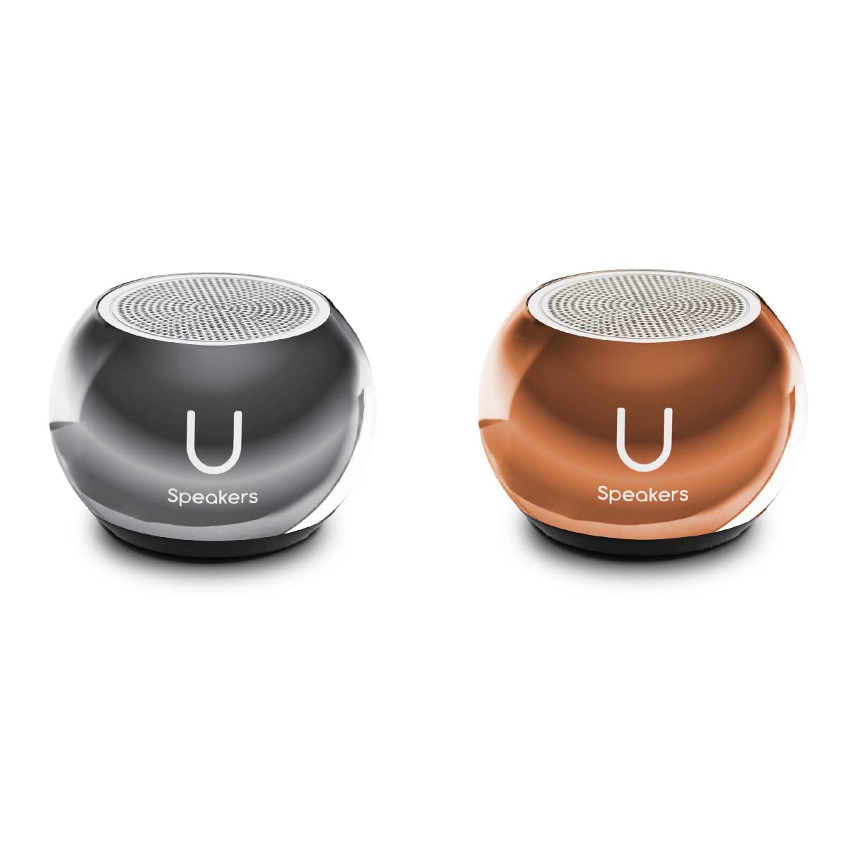 U Speakers Mini Mirror Portable Wireless Bluetooth Speaker with Magnetic Base, Mic & Selfie Remote Control Active Lifestyle Travel Home Office Bundle