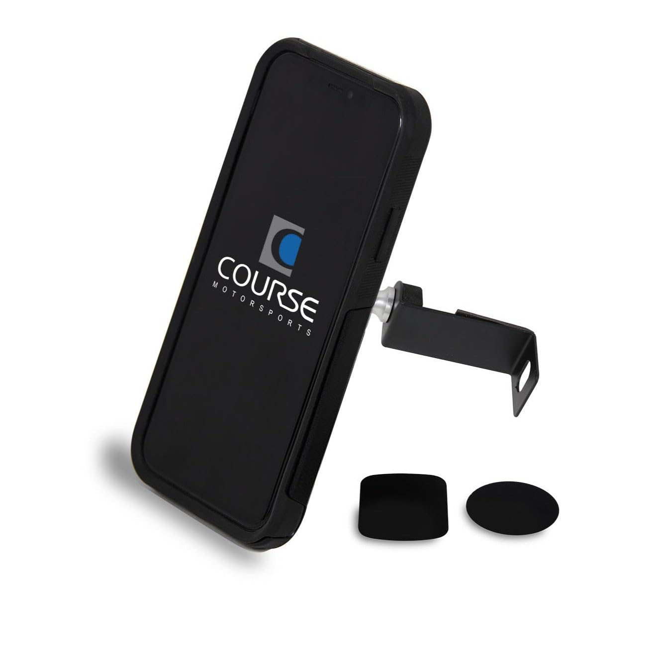 Course Motorsports Direct Fit Phone Mount - Ford Ranger (2017+) with Navigation Cradle Head - No Charging Manual Closing (Black) Left or Right