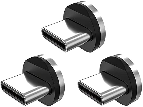Statik USB-C Magnetic Connector for Magnetic Charging Cable - 3-Pack USB-C Adapter for Cable Charger - Easily Snaps Into Place, Compatible with All