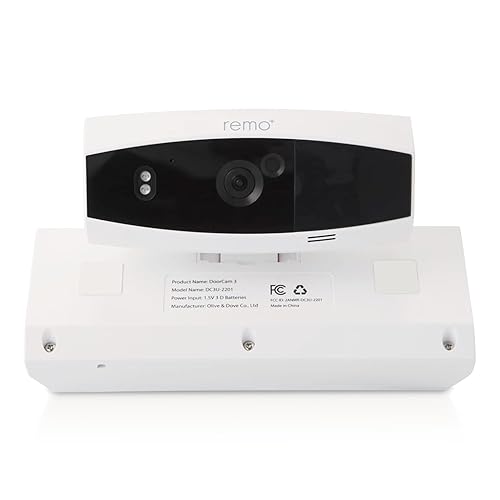 Remo+ DoorCam 3 Over-The-Door Wireless Security Camera, 12-Hour Rolling Video Storage with No Subscription, 1080p Video, Night Vision, 2-Way Talk, AI
