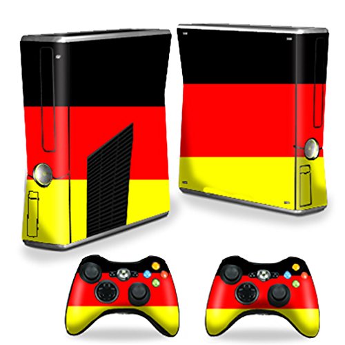 MightySkins Skin Compatible with X-Box 360 Xbox 360 S Console - German Flag | Protective, Durable, and Unique Vinyl Decal wrap Cover | Easy to Apply