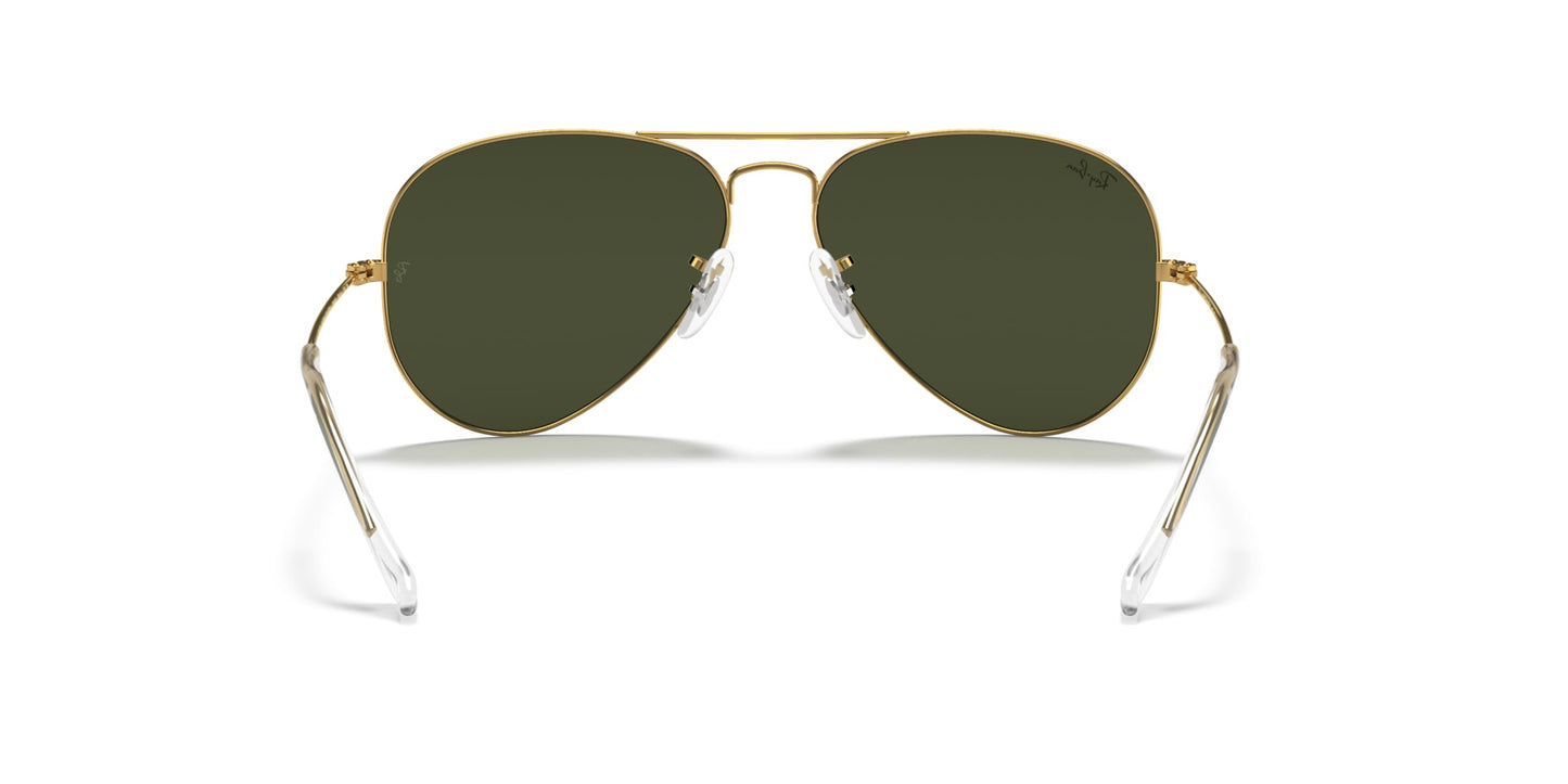 Ray-Ban Unisex Sunglasses Arista Gold Frame, G-15 Green Lenses, 58MM