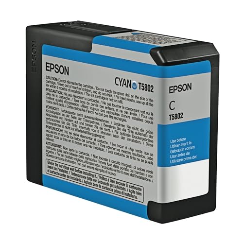 Epson T580200 UltraChrome K3 Cyan Ink Cartridge 80ml (T580200) Ink
