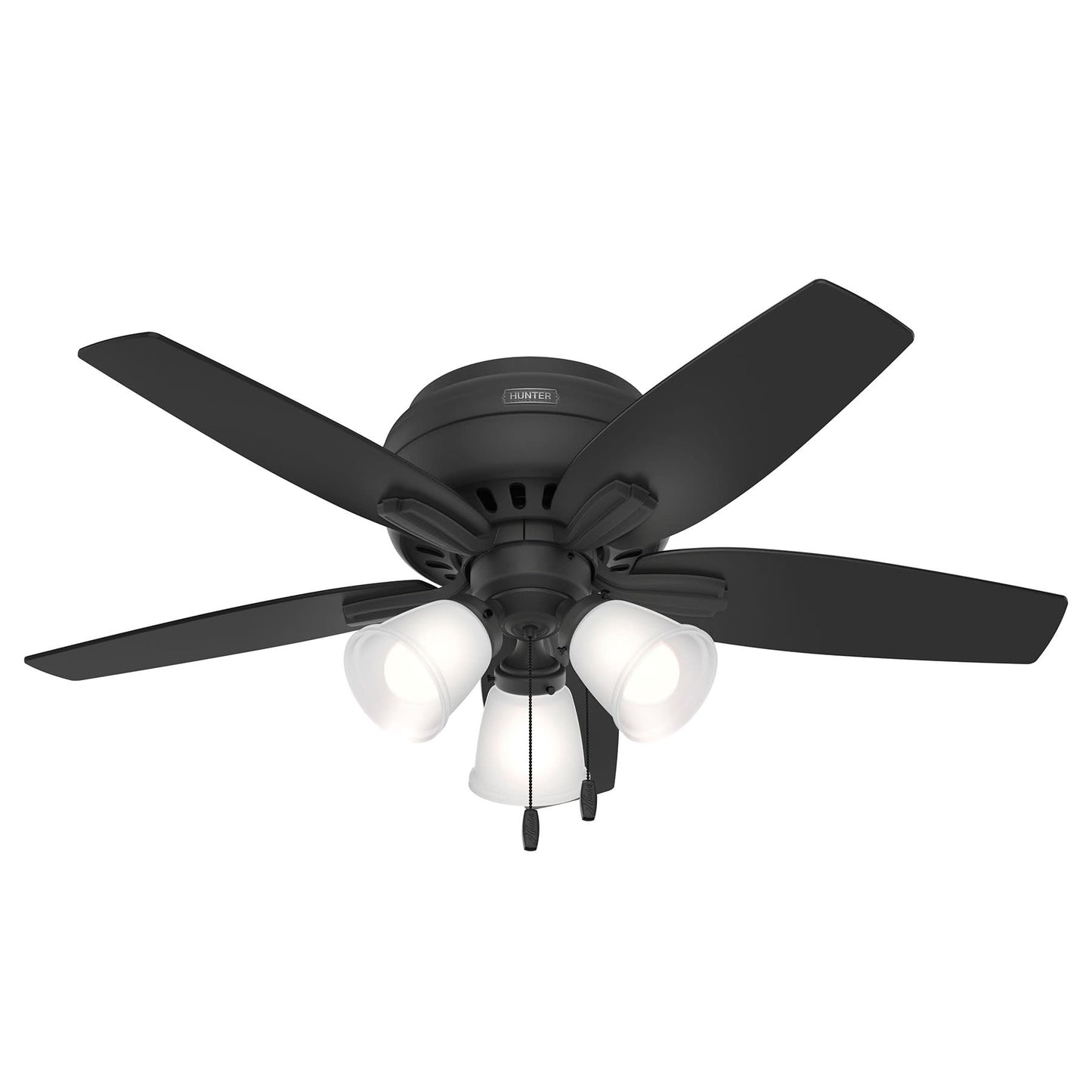 Hunter Newsome, Indoor, Ceiling Fan, with LED Lights, 42 inch, Matte Black