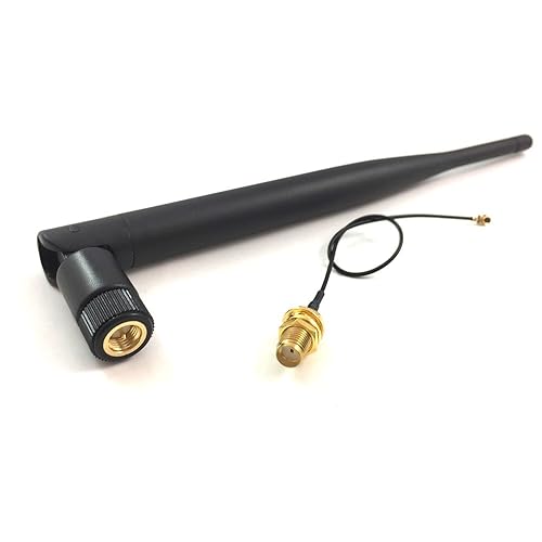 CENXIFJUDZ Replacement 2.4Ghz PS4 WiFi Bluetooth Antenna 2.4G 6dbi Wireless Router Omni Aerial with SMA Male Connector with SMA Female to UFL. iPx