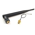 CENXIFJUDZ Replacement 2.4Ghz PS4 WiFi Bluetooth Antenna 2.4G 6dbi Wireless Router Omni Aerial with SMA Male Connector with SMA Female to UFL. iPx
