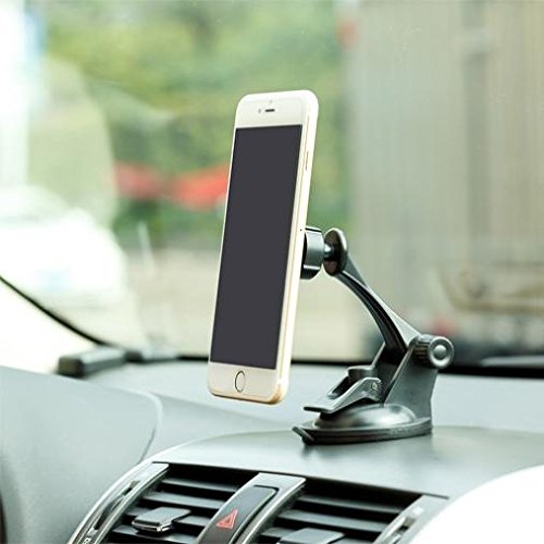 Premium Magnetic Car Mount Dash Windshield Holder Window Rotating Dock Strong Grip Adjustable Suction Compatible with iPhone XR - iPhone Xs - iPhone