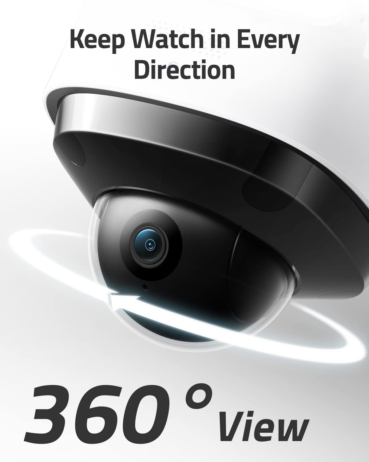 eufy Security Floodlight Cam S330, 360-Degree Pan & Tilt Coverage, 2K Full HD, 3,000 Lumens, Smart Lighting, Weatherproof, On-Device AI Subject Lock