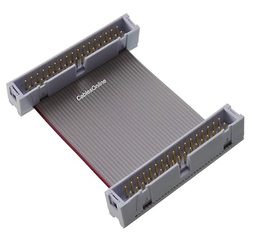 CablesOnline, 2-inches 34-Pin (2x17) 2.54mm-Pitch Male to Male 34-Wire IDC Flat Ribbon Cable, FF-G02