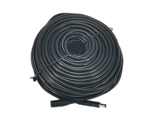 Sqlszt DC Power Adapter Extension Cable 100 feet 12V Power Adapter Extension Cable 2.1mm x 5.5mm Compatible with DC Adapter Cord Fit for CCTV Security