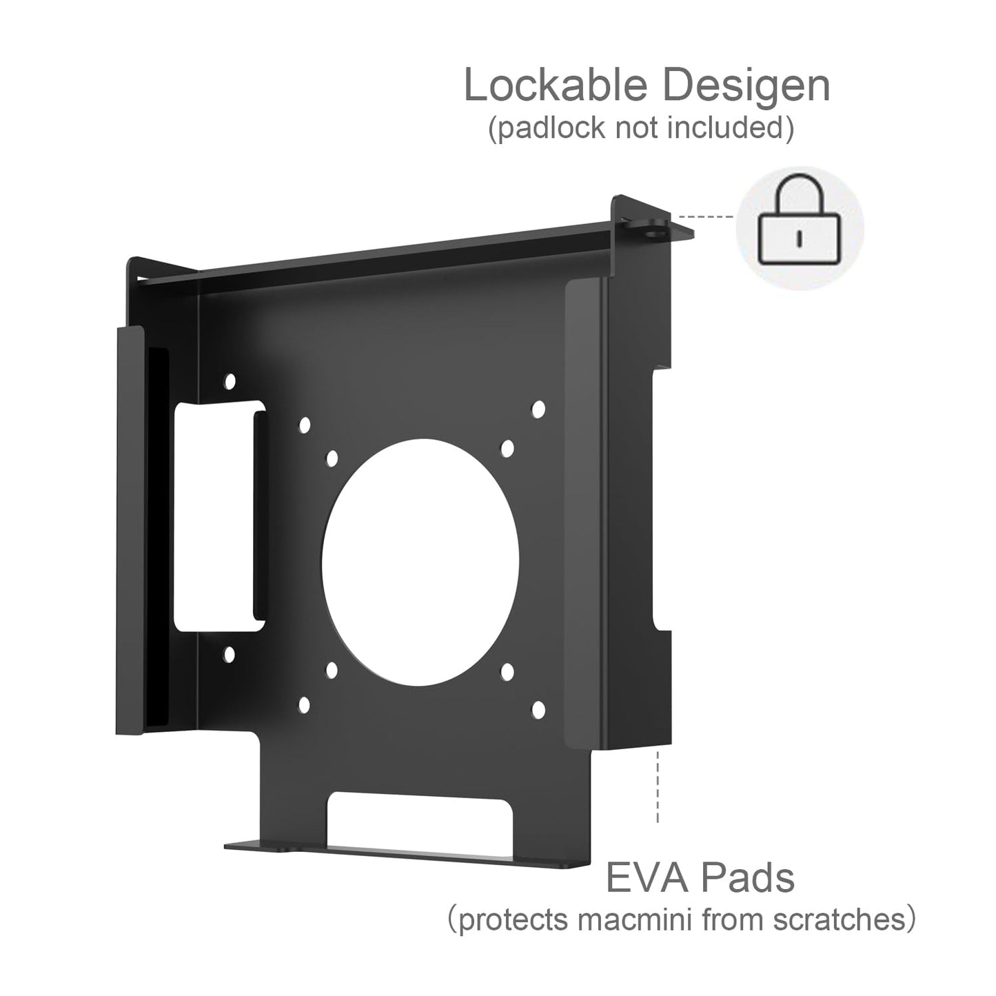bylitco Anti-Theft Mount for Mac mini-Wall Mount Under Desk Mount Or Monitor Vesa Mount for Mac mini 2018-2021 M1