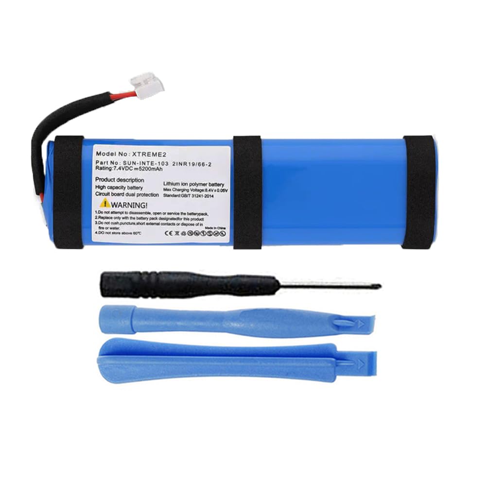 MPF Products 5200mAh SUN-INTE-103, 2INR19/66-2 Battery Replacement Compatible with JBL Xtreme 2 Portable Wireless Bluetooth Speaker