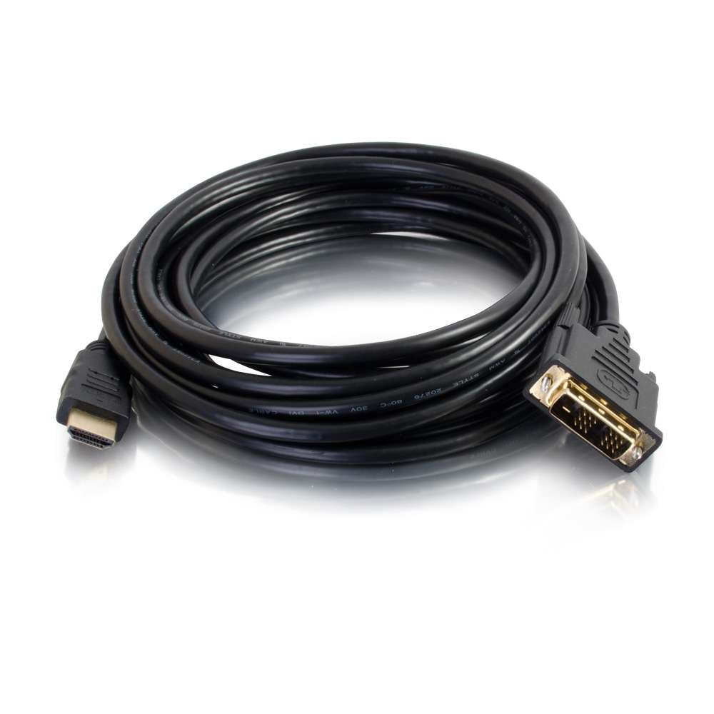 C2G 82029 1M HDMI to DVI-D High Speed Digital Video Cable, Monitor Adapter Cable, Full 1080p HD Suitable for PS4, Raspberry Pi, Roku, Xbox One, Blue