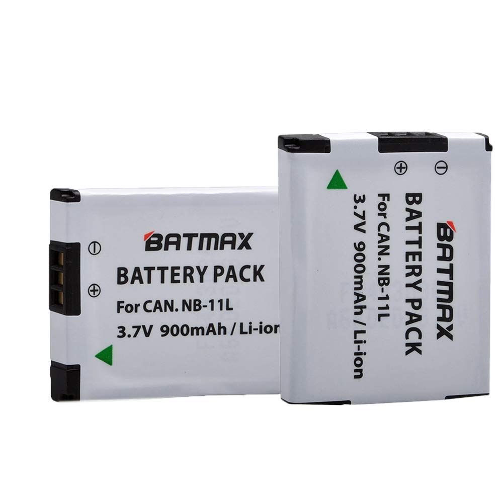 Batmax 2Pcs NB-11L NB-11LH Battery + USB LED Charger for Canon PowerShot A2300, A2400, A2500, A2600, A3400, A3500, A4000, ELPH 190, 180, 170, 160