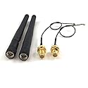 2pcs 433 Mhz SMA Gmrs Antenna High Frequency 3dbi with SMA-Male 433Mhz GSM GPRS Omni Antenna Device Receivers Alarm System with 15cm Extension Cord