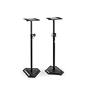 On-Stage SMS6600-P Hex-Base Monitor Stands Pair(Height-Adjustable Pedestal Studio Speaker Stands, Locking Pin, Hexagonal Base, Steel Construction