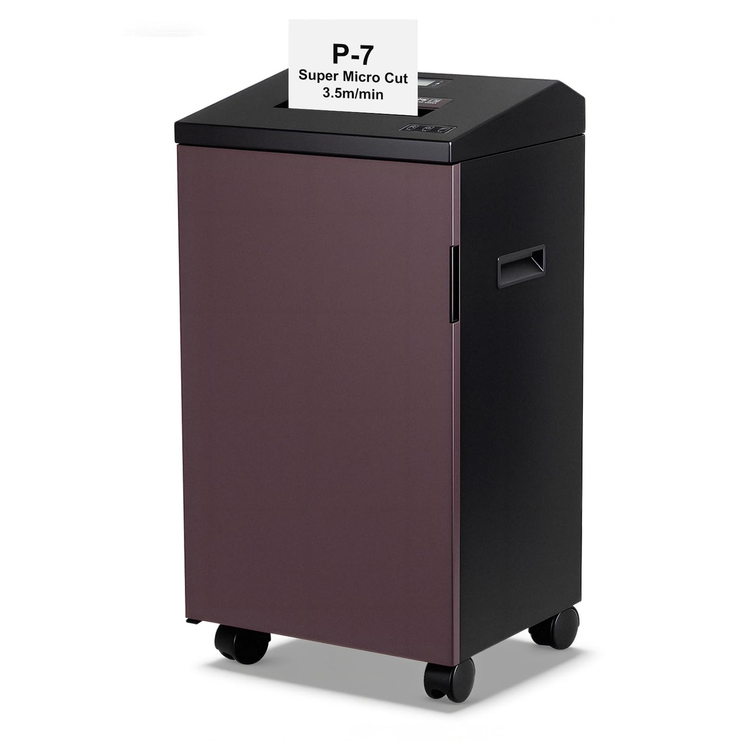 Wingwise P-7 High Security Professional Commercial Paper Shredder Heavy Duty(1 * 1.2mm), 5-Sheet Super Micro Cut, 11.9 Gallons Bin, 3.5m/min