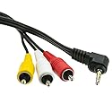 3.5mm Male to 3RCA Male Plug Stereo Audio Video AUX Cable for Smartphones, MP3/MP4 Player, Tablets, Home Theater, 3.5mm Male to RCA AV Camcorder Video