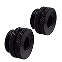 MARRTEUM G1/4" Pass-Through Fittings Extender Connector with Sealed O-Ring for Computer Water Cooling System, Black, 2 Pack