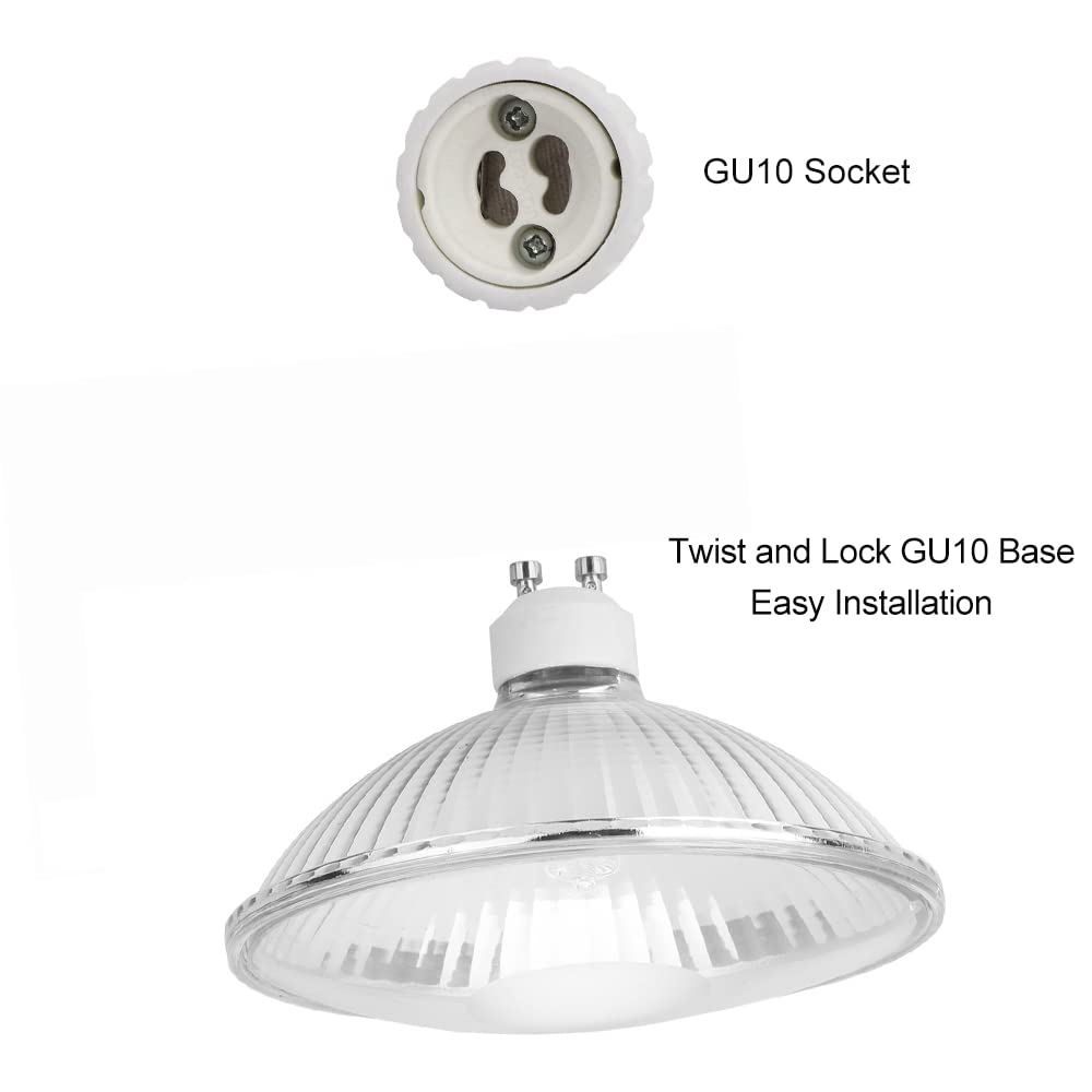 Familite Dimmable GU10 Based AR111/FR111 Halogen Bulb, 75W 900LM Reflector GU10 Flood Bulbs for Down Light Track Light Warm White 3000K (Pack of 4)