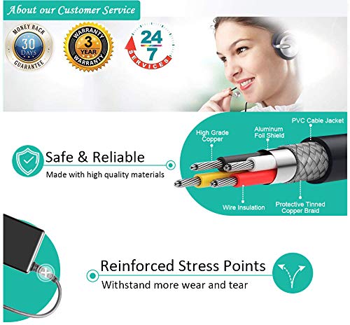 HKY 24v (3-pin) Ac Dc Adapter Compatible with Epson POS Thermal POS ReadyPrint Thermal Receipt Printer (C31CD52062) Replacement Switching Power…