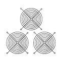 APEVIA G-3140MM Apevia 140mm Black Fan Grill 3 in 1 Pack - Retail