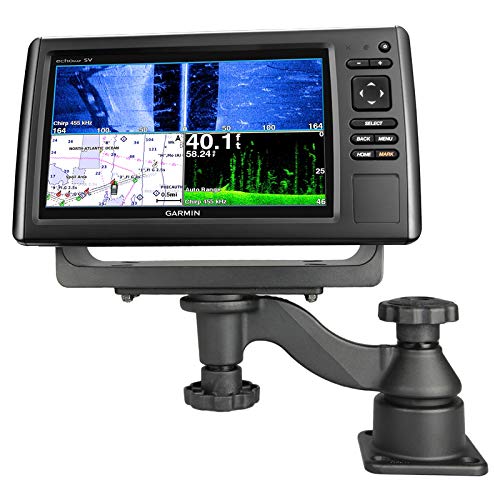 RAM MOUNTS Fish Finder Swing Arm Mount with Base 6" Dual-Arm Marine Electronics Mount for GPS & Chartplotters RAM-109HU