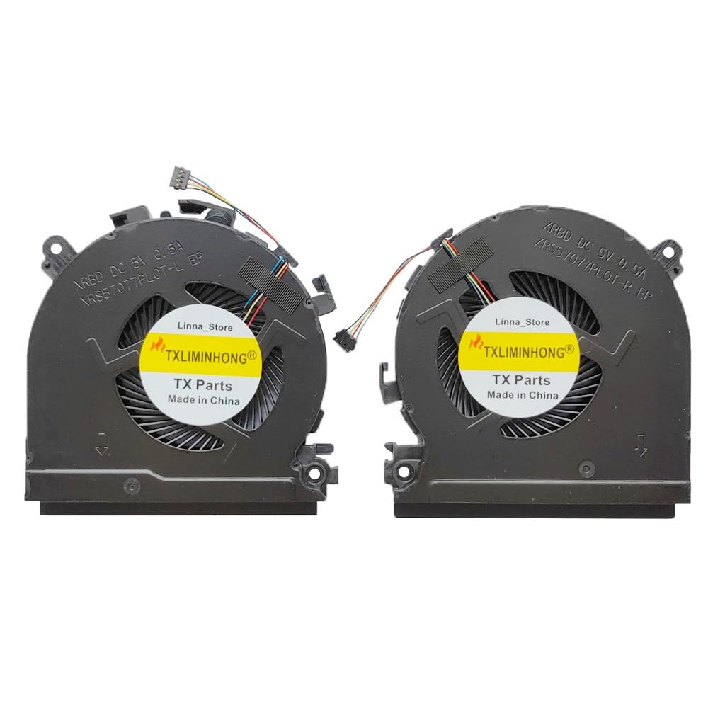 TXLIMINHONG New Compatible CPU and GPU Cooling Fan for Hp Spectre X360 15-CH 15-CH011DX 15-CH008CA Series L17605-001 NS75C00-17J21 L17606-001