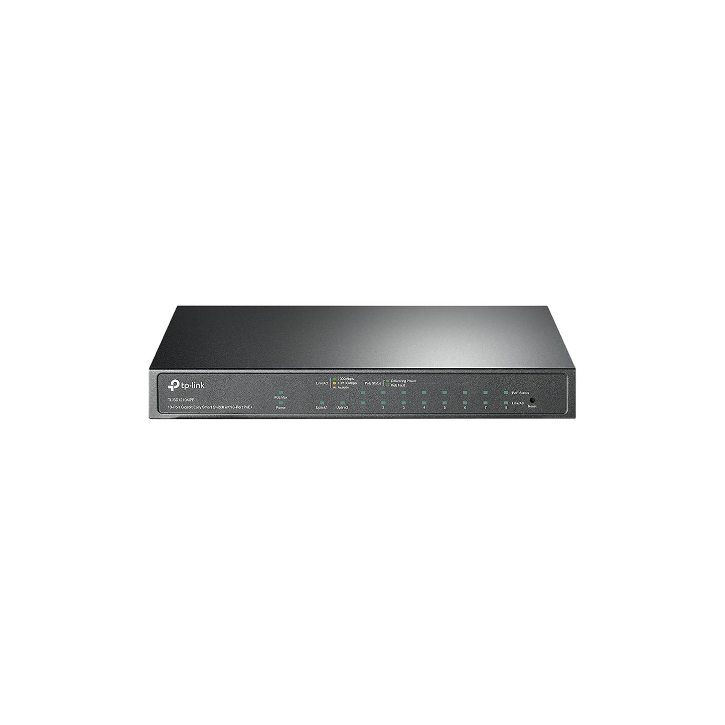 TP-Link TL-SG1210MPE | 8 Port Gigabit PoE Switch | Easy Smart Managed | 8 PoE+ Ports @123W, w/ 2 Uplink Gigabit Ports + 1 Combo SFP Slot | 3 Year