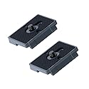 Harwerrel Quick Release Plate 1/4" Screw Compatible with Manfrotto 200PL-14 322RC2 324RC2 488RC2 496RC2 Camera Tripod Head (Pack of 2)