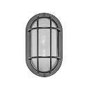 Euri Lighting EOL-WL13BK-2050e Aluminum Housing, Bulkhead Outdoor Integrated LED Wall Light, Wet Rated, 6.2 Watts, 434 Lumens, 5000K Cool White
