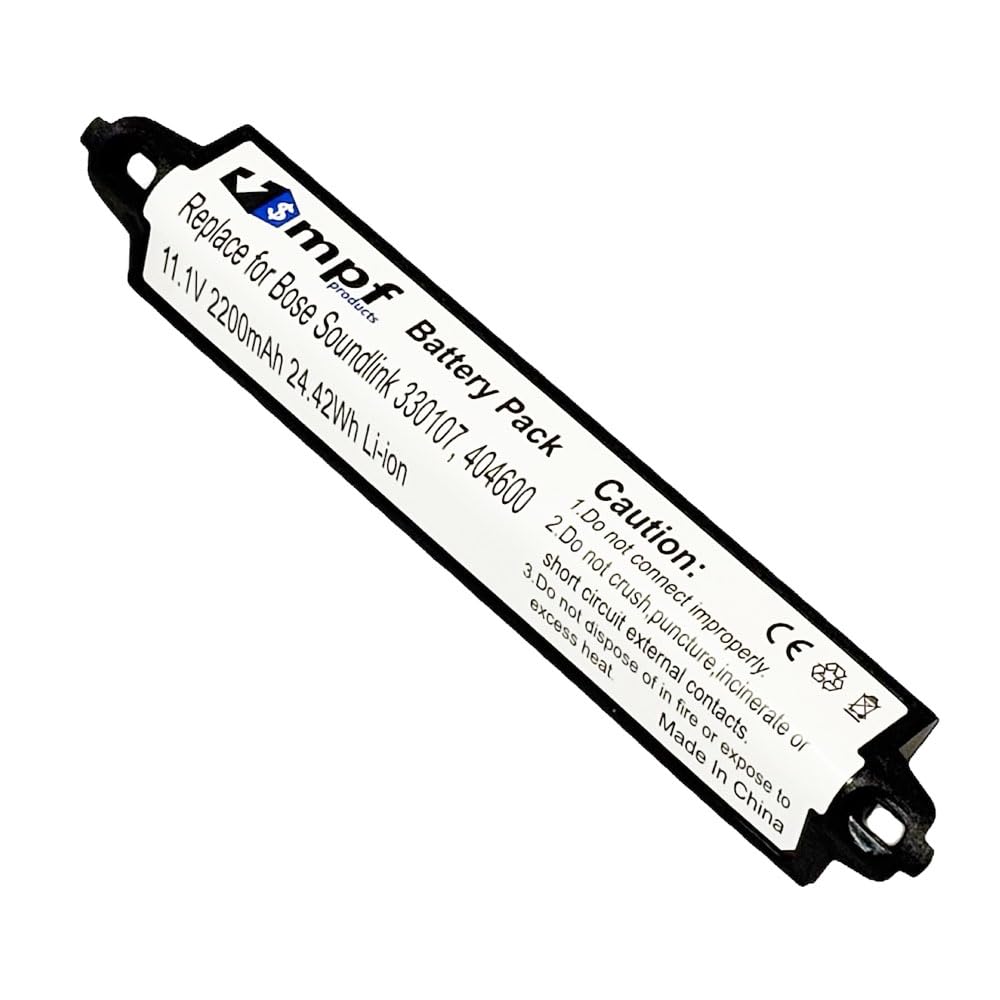 MPF Products 2200mAh 330105, 330105A, 330107, 330107A, 359495, 359498 Battery Replacement Compatible with Bose Soundlink, Soundlink 2, Soundlink 3