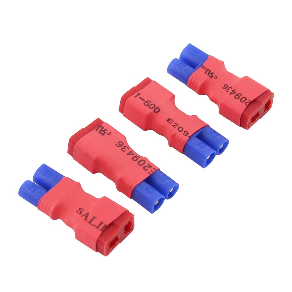 OliRC 4pcs No Wires Connector: EC2 Male to Female T-Plug Style Adapter(C37-4)
