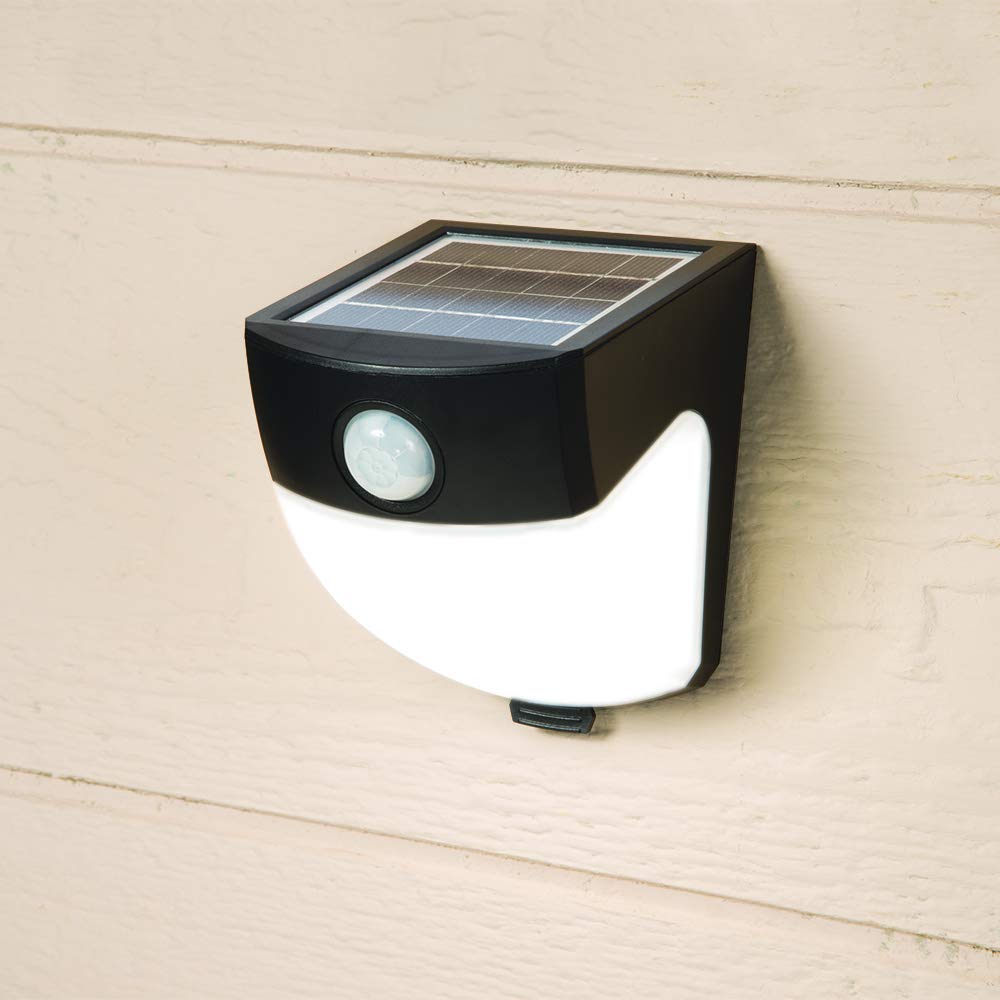 HALO Solar Outdoor LED Light - Motion Sensor - Flood & Security Wedge Light - 120 Degree Coverage - Bronze
