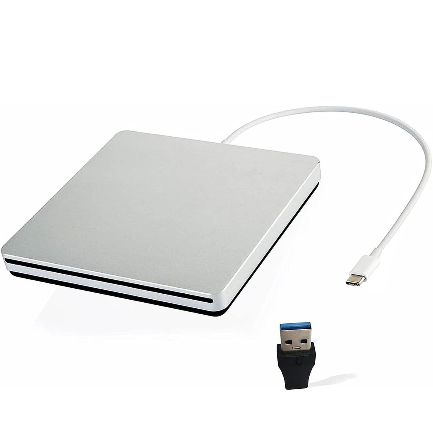 VikTck External USB-C SuperDrive DVD CD Drive Portable DVD CD Reader/Burner for Apple-MacBook Air/Pro/iMac/Mini/MacBook Pro/ASUS/DELL/Laptop