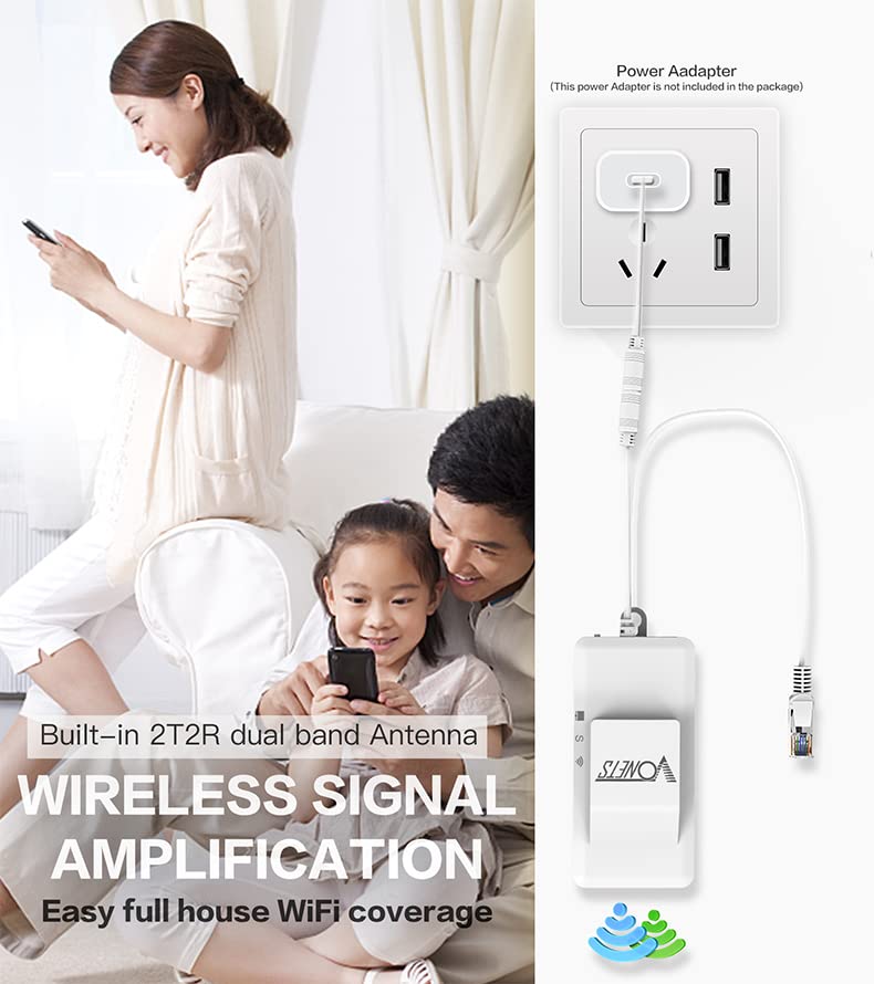 VONETS Dual Band 2.4GHz/5GHz WiFi Bridge/Router/Wireless Repeater WiFi Ethernet Convert/Hotspot Signal Cover, AC1200, DC/USB Powered for DVR