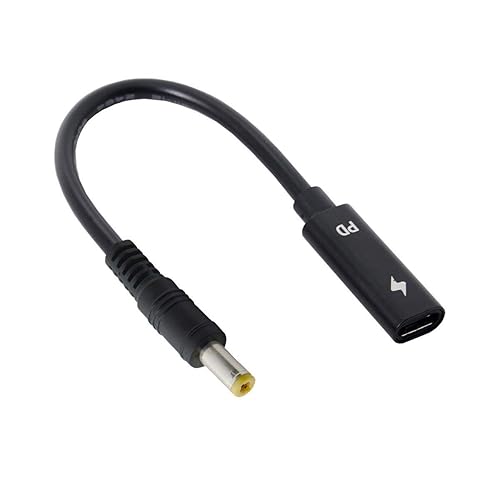 JSER Xiwai Type C USB-C Female Input to DC Power PD Charge Cable fit for Laptop 18-20V (5.5x2.5mm)