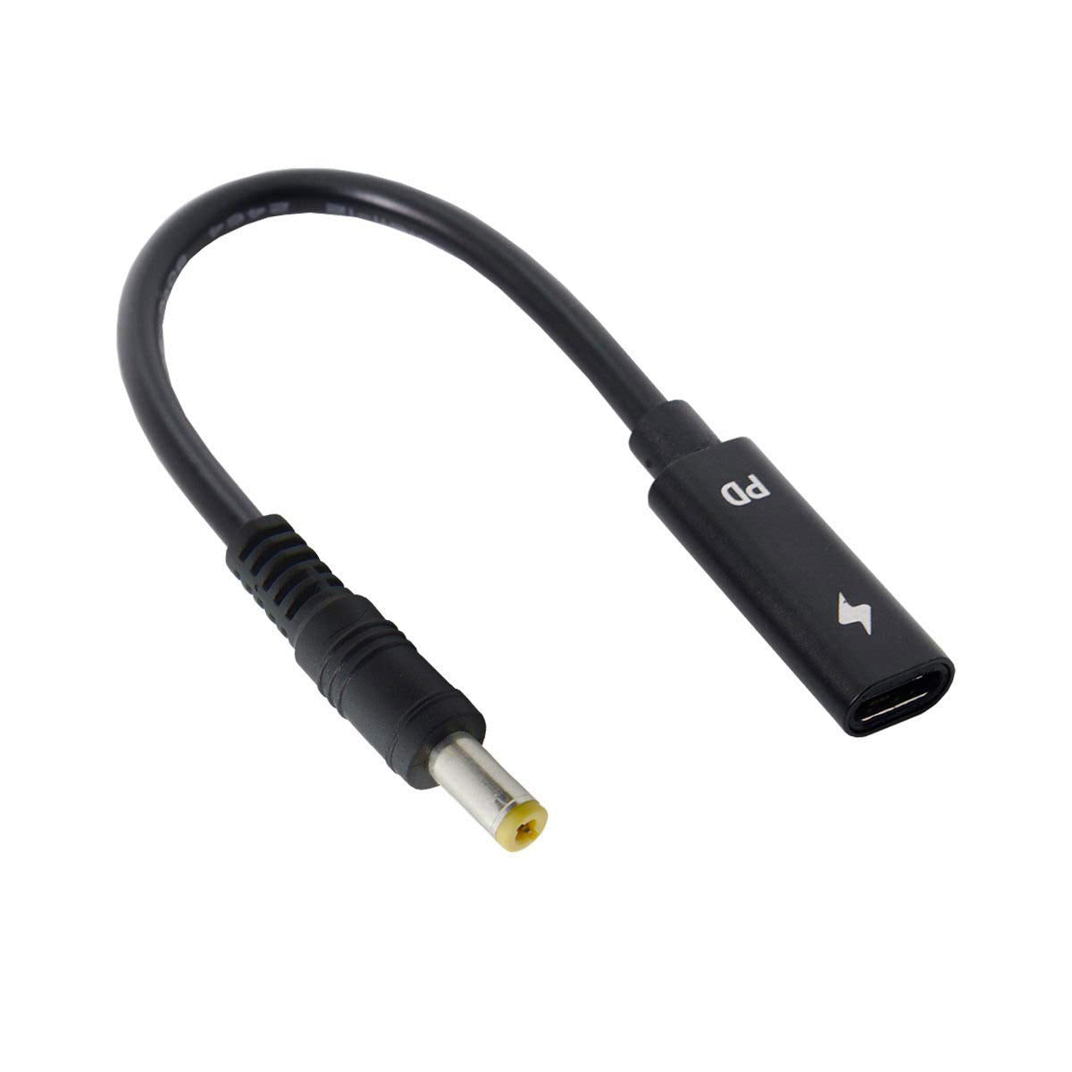 JSER Xiwai Type C USB-C Female Input to DC Power PD Charge Cable fit for Laptop 18-20V (5.5x2.5mm)