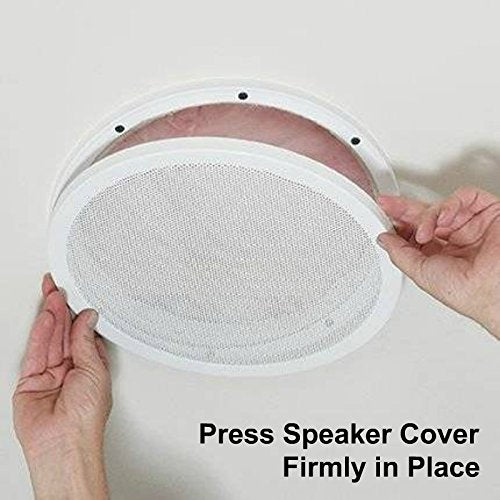 Reliable Hardware Company RH-4002-8-2-A White Surface Mount 8-3/8" Speaker Covers, Pair