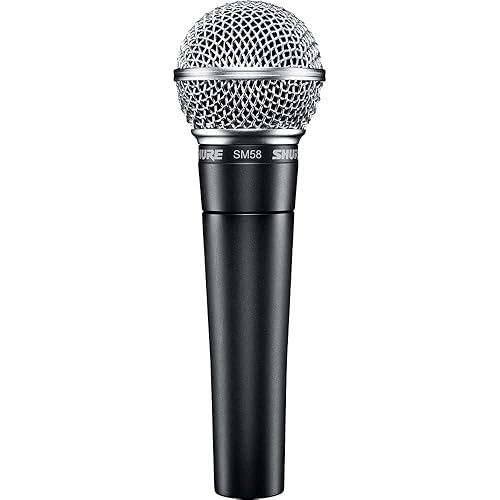 Shure SM58 Professional XLR Dynamic Vocal Microphone - Cardioid Mic for Live Performance, Studio Recording, Podcasting & Broadcasting (SM58-LC)