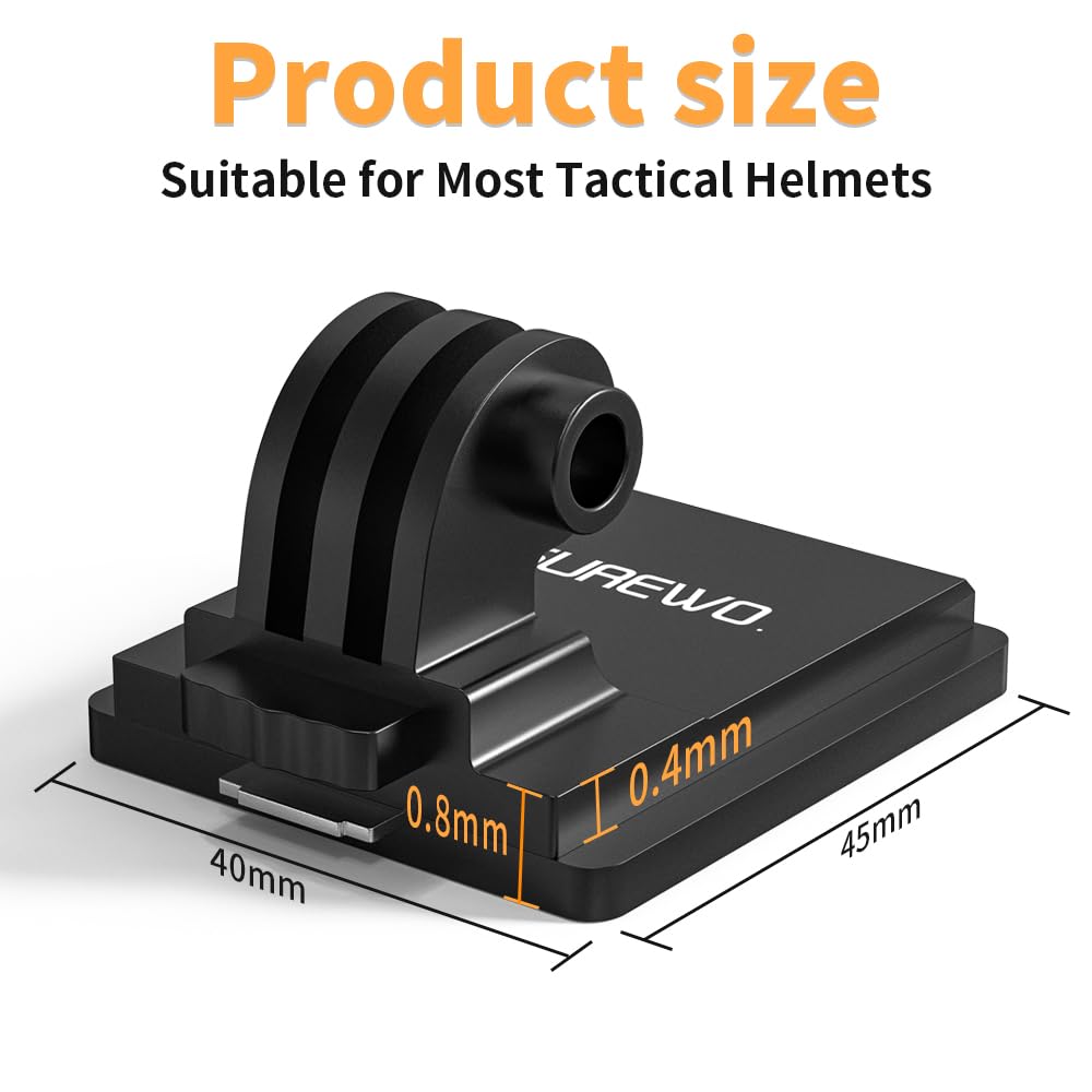 Aluminum NVG Helmet Mount, Tactical Helmet NVG Mount Compatible with GoPro Hero 13/12/11/10/9/8, DJI Osmo Action 6/5 Pro/4/3, Nano, Insta360, AKASO