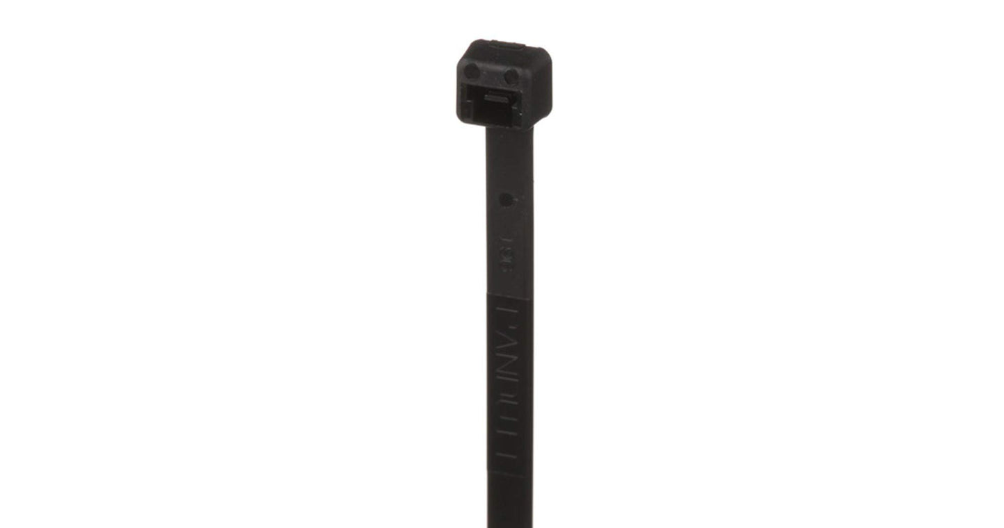 Panduit PLT3S-C0 Pan-Ty Locking Tie, Standard, 11.5-Inch Length, Weather Resistant Nylon 6.6, Black (100-Pack)