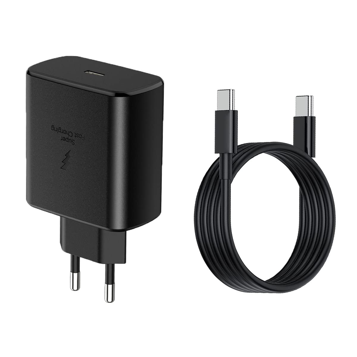 45W European Super Fast Charger Europe Travel Plug Adapter for Samsung Galaxy S26 S25 S24 S23 S22 Ultra Plus MacBook iPad Pro EU Power USB Type C Wall