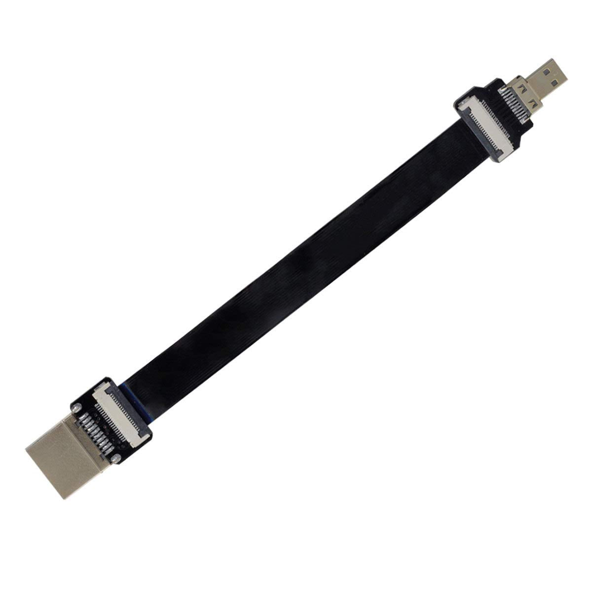 xiwai CYFPV HDMI Male to Micro HDMI Male Extension FPC Flat Cable 1080P for FPV HDTV Multicopter Aerial Photography (0.2m)